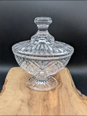 GODINGER DUBLIN Crystal Sugar Bowl With Lid
